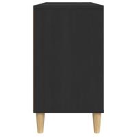 Wastafelkast 80x33x60 cm bewerkt hout zwart - thumbnail