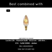 Lucide CARLYN - Wandlamp Badkamer - 1xE14 - IP54 - Zwart - thumbnail