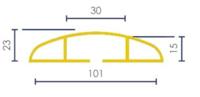 VISO Kabelbrug CPB1025 PVC Grijs Aantal kanalen: 4 5000 mm Inhoud: 1 stuk(s) - thumbnail