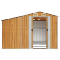 Tuinschuur 277x365,5x179 cm gegalvaniseerd staal lichtbruin - thumbnail