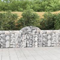 Schanskorven 8 st gewelfd 200x30x80/100 cm gegalvaniseerd ijzer - thumbnail