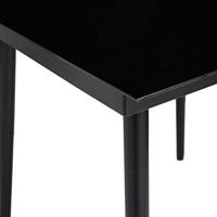 Tuintafel 80x80x74 cm staal en glas zwart - thumbnail