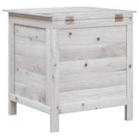 Tuinbox 50x49x56,5 cm massief vurenhout wit - thumbnail