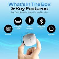 Boompods Zero Talk Bluetooth luidspreker Amazon Alexa geïntegreerd, Handsfree-functie, Stootvast, Waterafstotend Wit - thumbnail