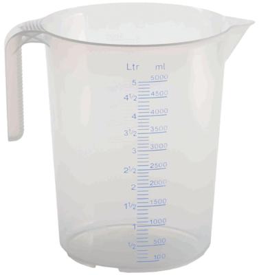 Südpfalzwerkstatt maatbeker measuring cup 2 scales 5l transparent, stackable
