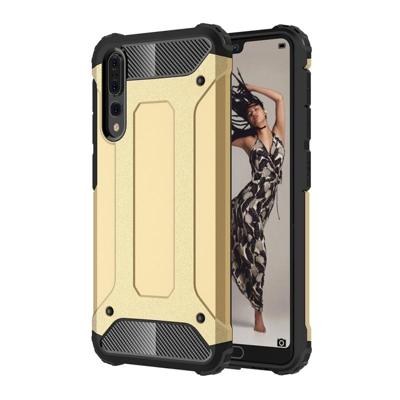 Voor Huawei P20 Pro Full-body Cover ruige TPU + PC combinatie back cover (goud)