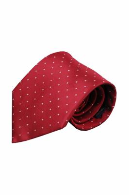 Rode zijden stropdas Gubbio 01