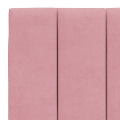 Bed met matras fluweel roze 120x200 cm
