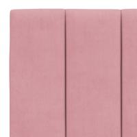 Bed met matras fluweel roze 140x200 cm - thumbnail