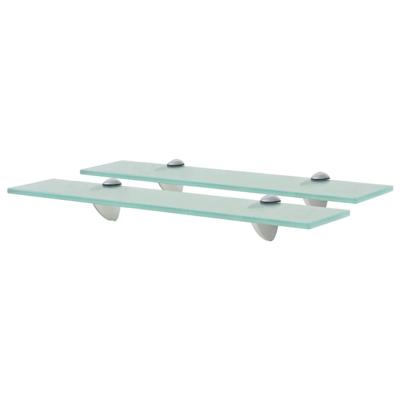 Schappen zwevend 2 st 50x20 cm 8 mm glas