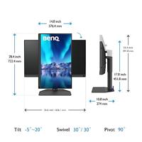 BenQ SW272U Photographer Monitor (AQcolor Technologie, 27 inch, 4K UHD, AdobeRGB/DCI-P3/Display P3, 16 bit 3D LUT, 1,07 miljard kleuren, Wireless hotkey-puck, Compatibel met MacBook/Windows) - thumbnail