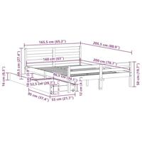 Bedframe zonder matras massief grenenhout 160x200 cm - thumbnail