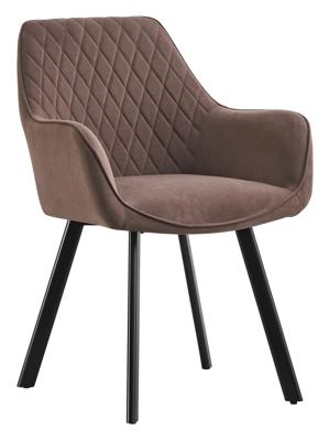 Artistiq Eetkamerstoel 'Artemus' Velvet, kleur Bruin