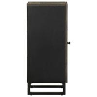 Dressoir 40x33x75 cm massief mangohout zwart - thumbnail
