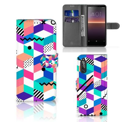 Sony Xperia 10 II | Book Case | Blokken Kleurrijk Sony Xperia 10 II | Book Case | Blokken Kleurrijk