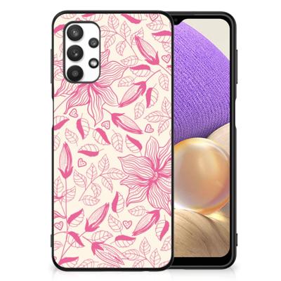 Samsung Galaxy A32 5G Bloemen Hoesje Pink Flowers