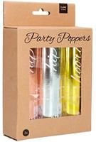 Confetti Kanonnen Set Shimmer - 3 Stuks - thumbnail