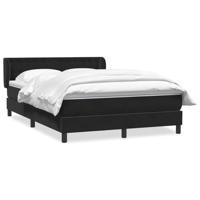 Boxspring met matras fluweel zwart 160x210 cm - thumbnail