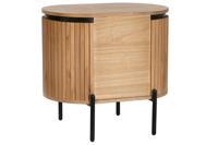 Nachtkastje Home ESPRIT Natuurlijk Metaal Paulownia hout 60 x 43 x 57 cm - thumbnail