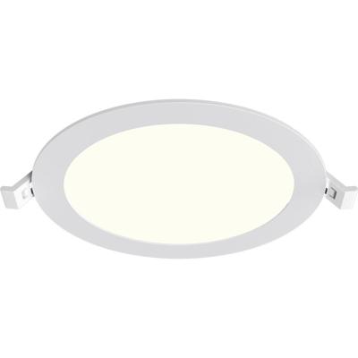 LED Downlight Inbouwspot - Brinton Thin - 12W 1120lm 120° Bundelhoek - Natuurlijk Wit 4000K - IP40 - Rond - Wit - Ø170mm Buitenmaat - Ø150mm Zaagmaat