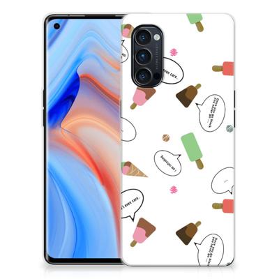 OPPO Reno4 Pro 5G Siliconen Case IJsjes OPPO Reno4 Pro 5G Siliconen Case IJsjes