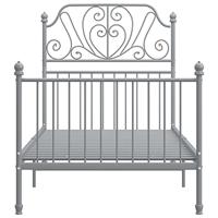 Bedframe metaal grijs 90x200 cm - thumbnail