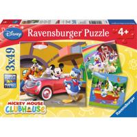 Ravensburger puzzel iedereen houdt van Mickey 3x49 stukjes - thumbnail