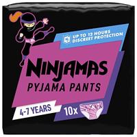 Pampers Pampers Ninjamas - Pyjama Pants Nacht - Meisje - 4/7 jaar - Small Pack - 10 luierbroekjes - thumbnail