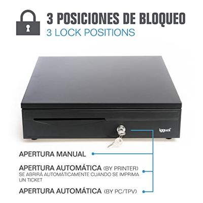 Kassa lade iggual IRON-30 Zwart Kassa lade iggual IRON-30 Zwart