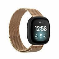 Fitbit Versa 3/4 & Sense 1/2 milanese bandje - Large - Champagne goud - thumbnail