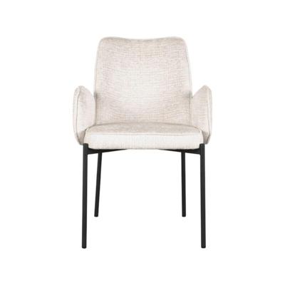 LABEL51 Eetkamerstoel Joni - Crème - Elegance - Black Frame
