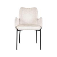 LABEL51 Eetkamerstoel Joni - Crème - Elegance - Black Frame - thumbnail