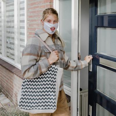 Mondkapje (niet-medisch) - L - bedrukken Mondkapje (niet-medisch) - L - bedrukken