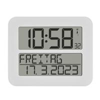 TFA Dostmann 60.4512.02 Wandklok Zendergestuurd 258 mm x 212 mm x 30 mm Wit, Zwart Groot display - thumbnail