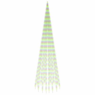 Vlaggenmast kerstboom 1134 LED's meerkleurig 800 cm