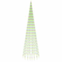 Vlaggenmast kerstboom 1134 LED's meerkleurig 800 cm - thumbnail