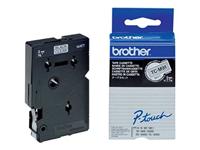 Brother Laminated Labelling Tape - 9mm, Black/Clear Matt - thumbnail