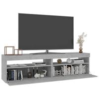 Tv-meubels 2 st met LED-verlichting 75x35x40 cm betongrijs - thumbnail