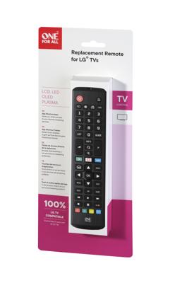 One For All LG 2.0 LG Afstandsbediening Zwart