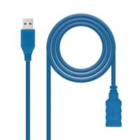 Verlengkabel USB NANOCABLE 10.01.0902-BL 2 m Blauw (1 Stuks) - thumbnail
