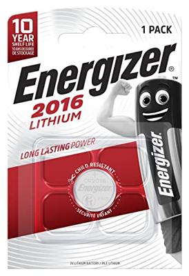 Energizer Lithium-knoopcelbatterij, CR2016, 3V elektronica, blisterverpakking (1-pack)