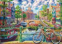 Amsterdam Canal Puzzel 1000 Stukjes - thumbnail