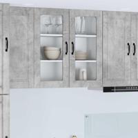 Keukenkast met plank Beton Grijs 80 x 31 x 80 cm Bewerkt hout - thumbnail