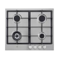 Etna KG959RVSA inbouw gaskookplaat met wokbrander en gietijzeren pannendragers - thumbnail