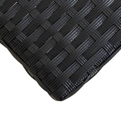 VidaXL Tuinbank 120 cm poly rattan en massief acaciahout zwart