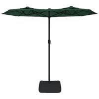 VidaXL Parasol dubbel met led's 316x145 cm groen - thumbnail