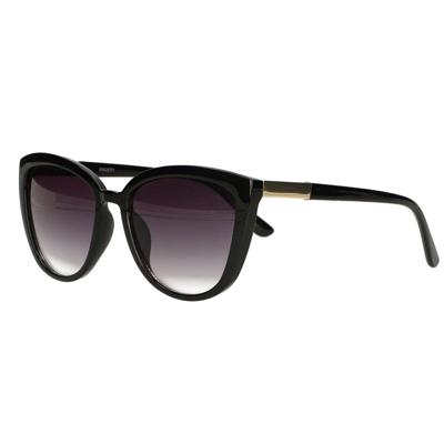 Spectrum polarized zonnebril cate eye zwart smoke glas dames