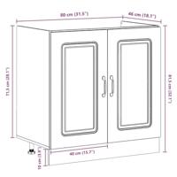 Keukenkast Kalmar Zwart 80 x 46 x 81,5 cm Bewerkt hout - thumbnail