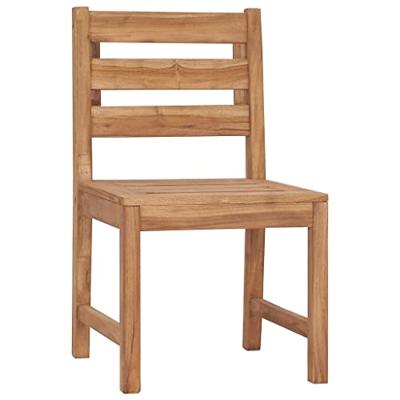 Tuinstoelen 2 st massief teakhout