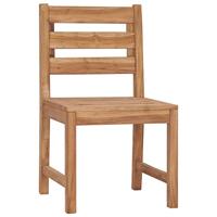 Tuinstoelen 2 st massief teakhout - thumbnail